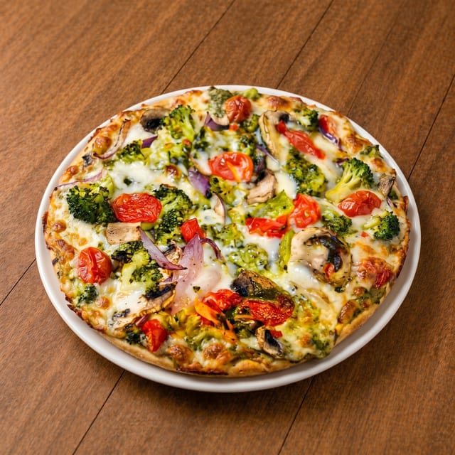Grilled Veggie Deluxe Pizza.