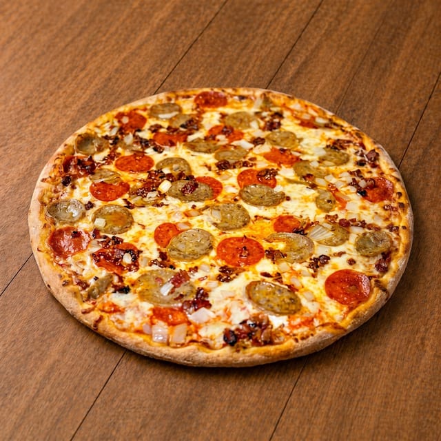 Meat Lover Deluxe Pizza.